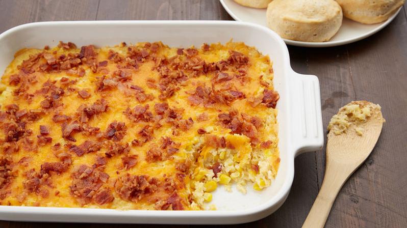  A cheesy, corny, bacony masterpiece that's perfect for brunch or breakfast.