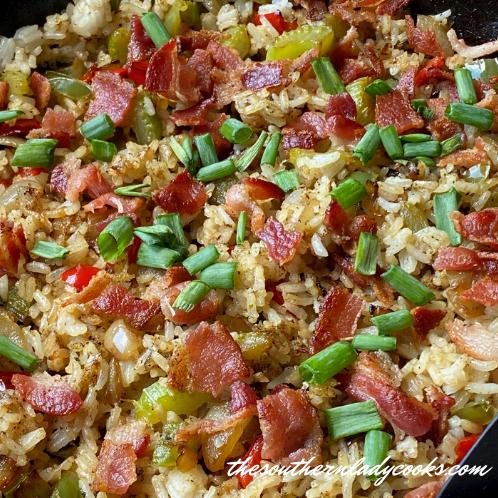  A forkful of this savory fried rice is like a trip to the deep south.