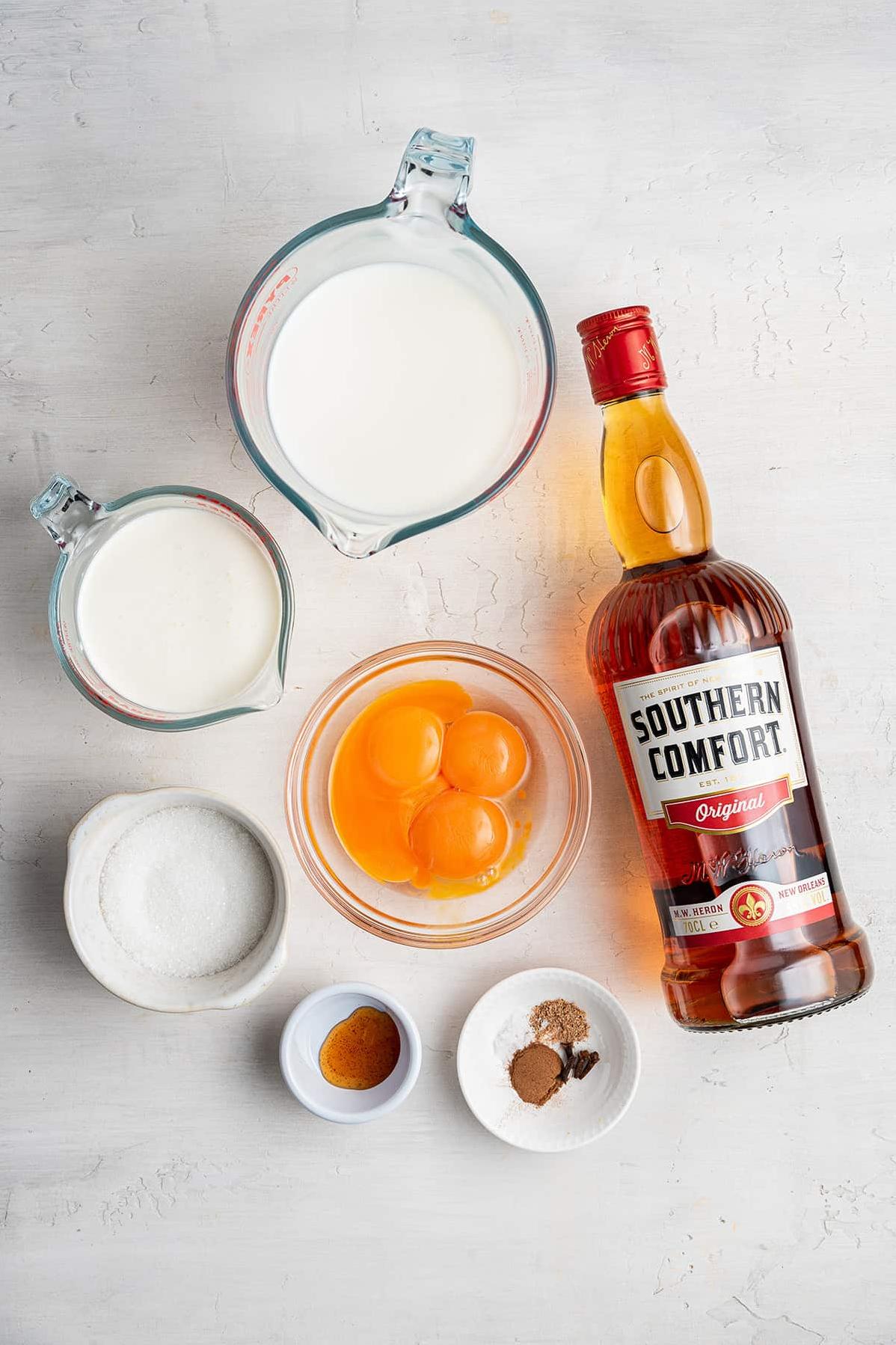  A glass of Soco eggnog, perfect for a cozy night in.