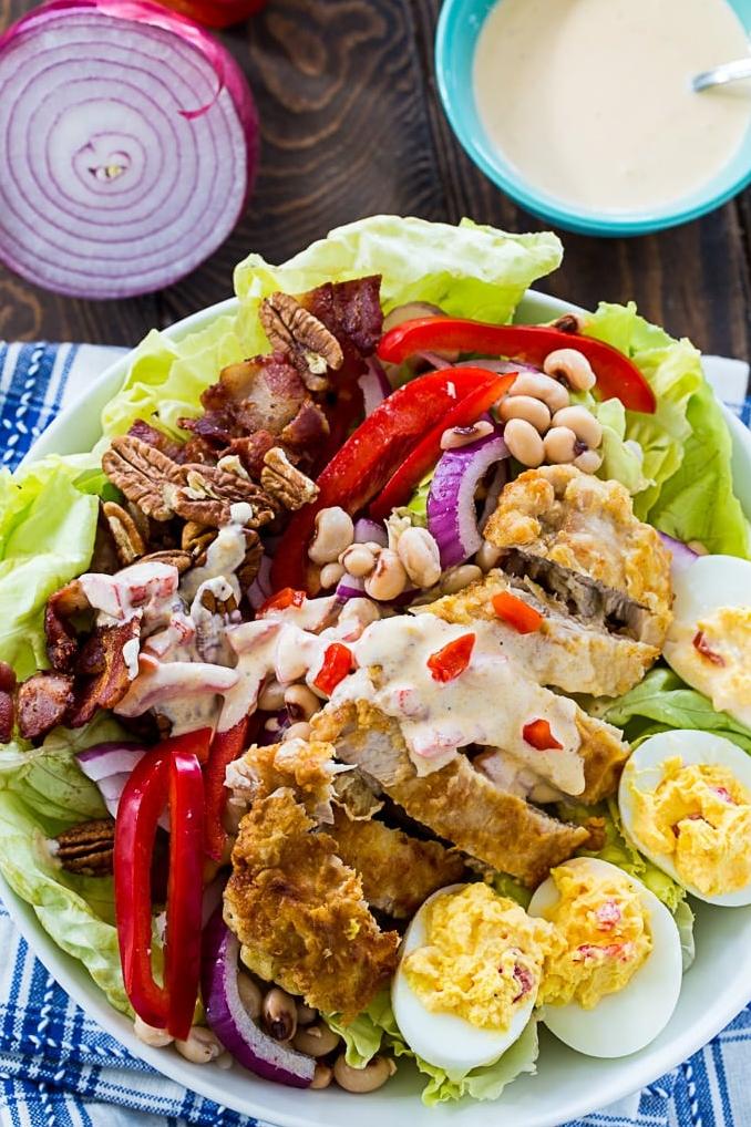  A salad that is not just pleasing to the eyes but also to the tummy, it's a win-win situation!