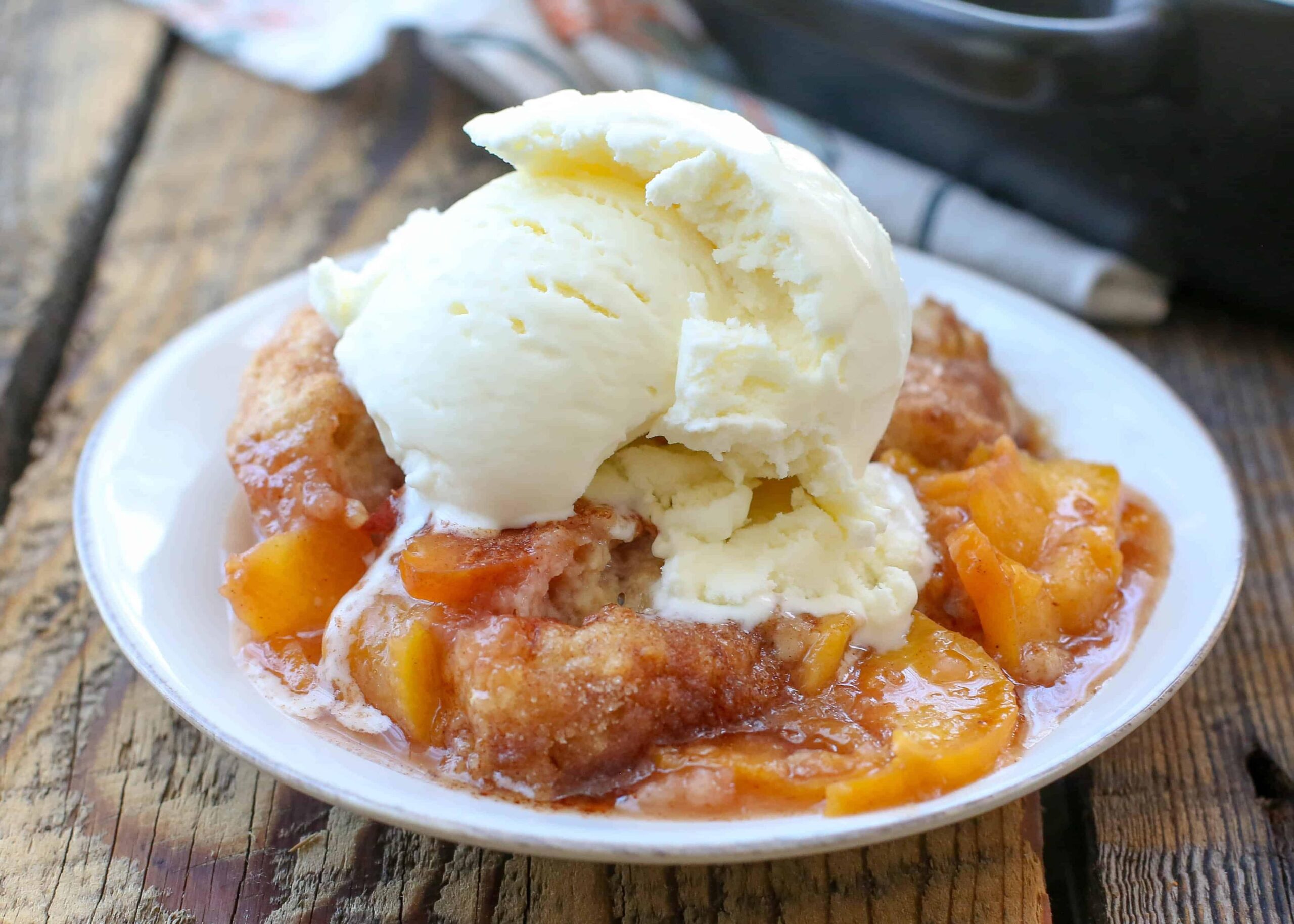  A scoop of vanilla ice cream takes this cobbler to another level.