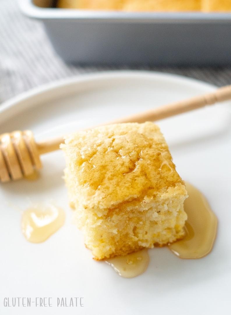  A slice of heaven: Hot and ready gluten-free southern cornbread fresh out of the oven