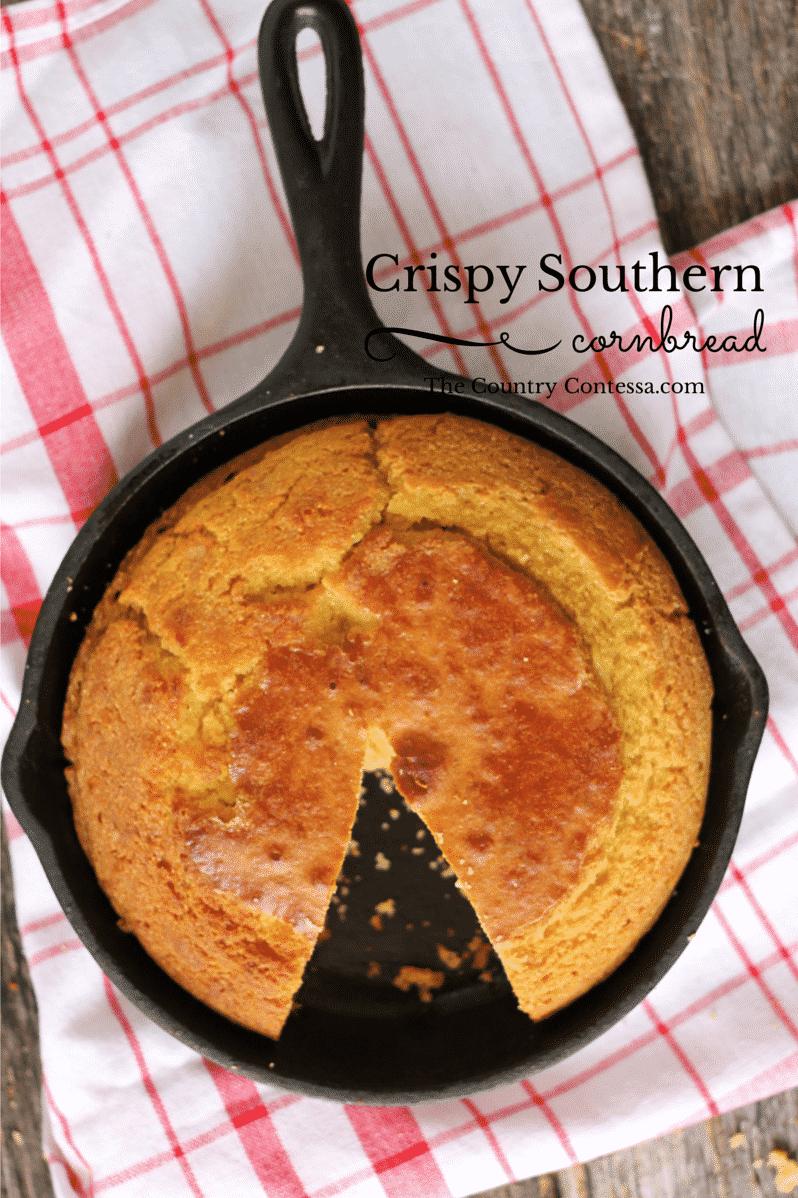  A slice of southern comfort: golden cornbread fresh from the oven