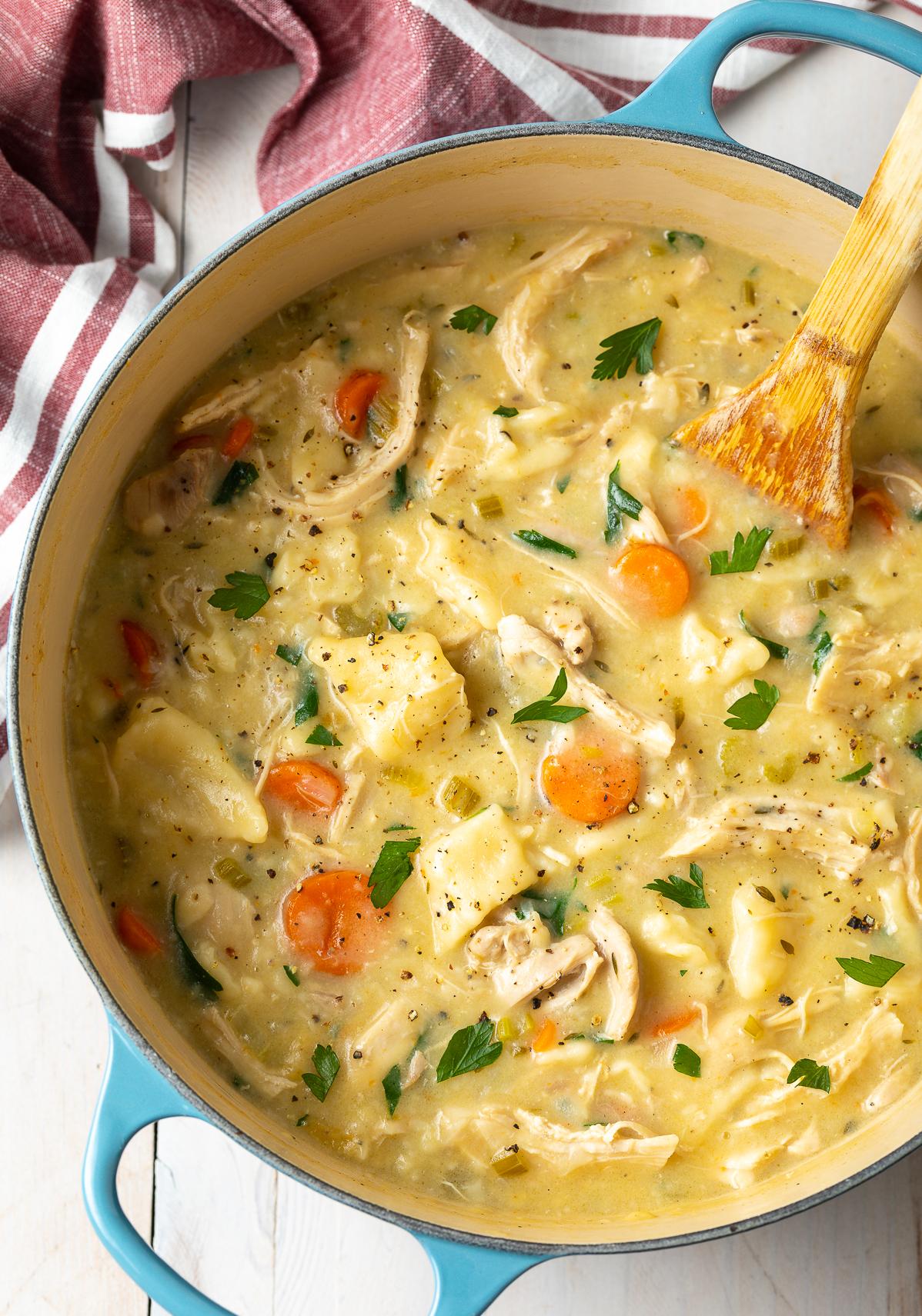  Dive into a Southern-style culinary experience with this Chicken and Dumplings recipe.