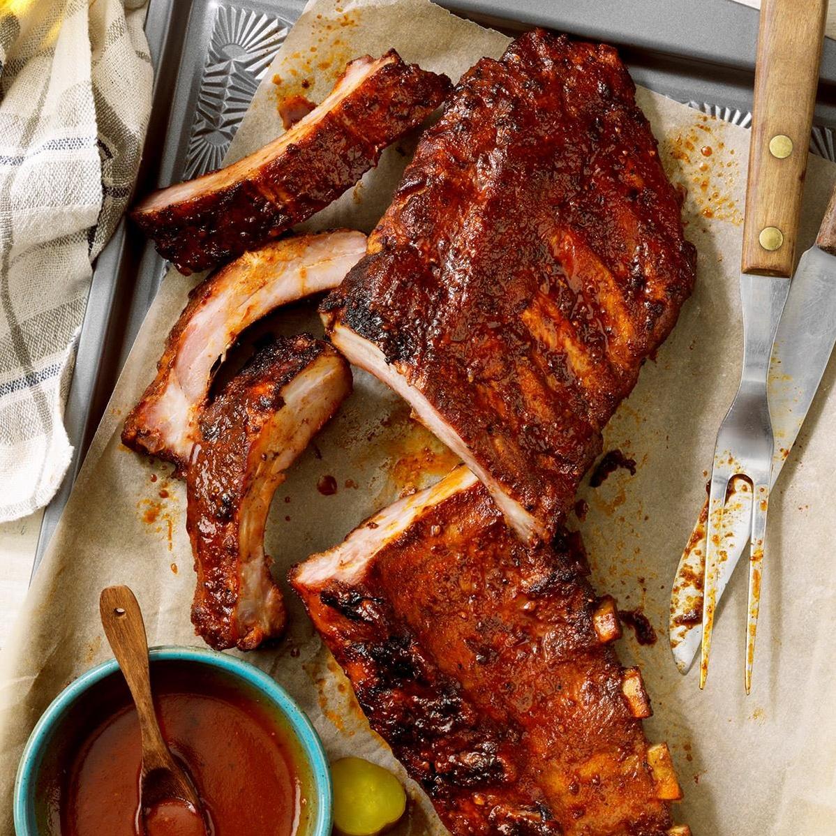  Don't be shy with the dry rub seasoning! It's what gives these ribs that signature southern flavor.