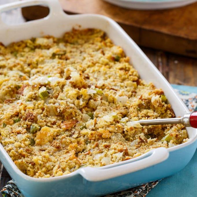  Don't let the Thanksgiving feast go on without this mouth-watering cornbread dressing!
