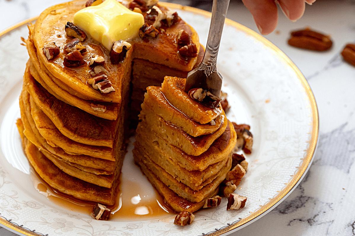  Elevate your pancake game with these deliciously decadent sweet potato pancakes.