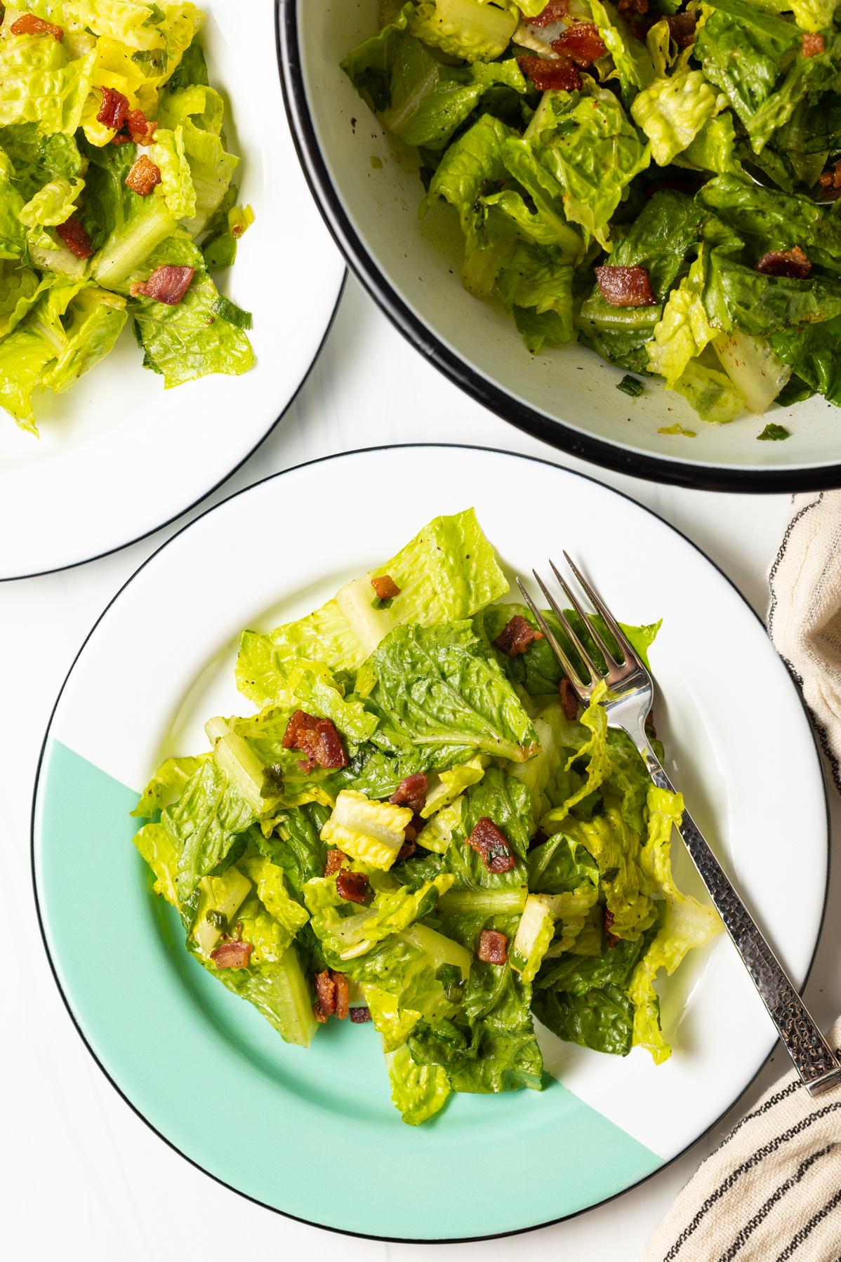  Fresh, crisp lettuce and bacon bits combined for a tantalizing, light summer meal.