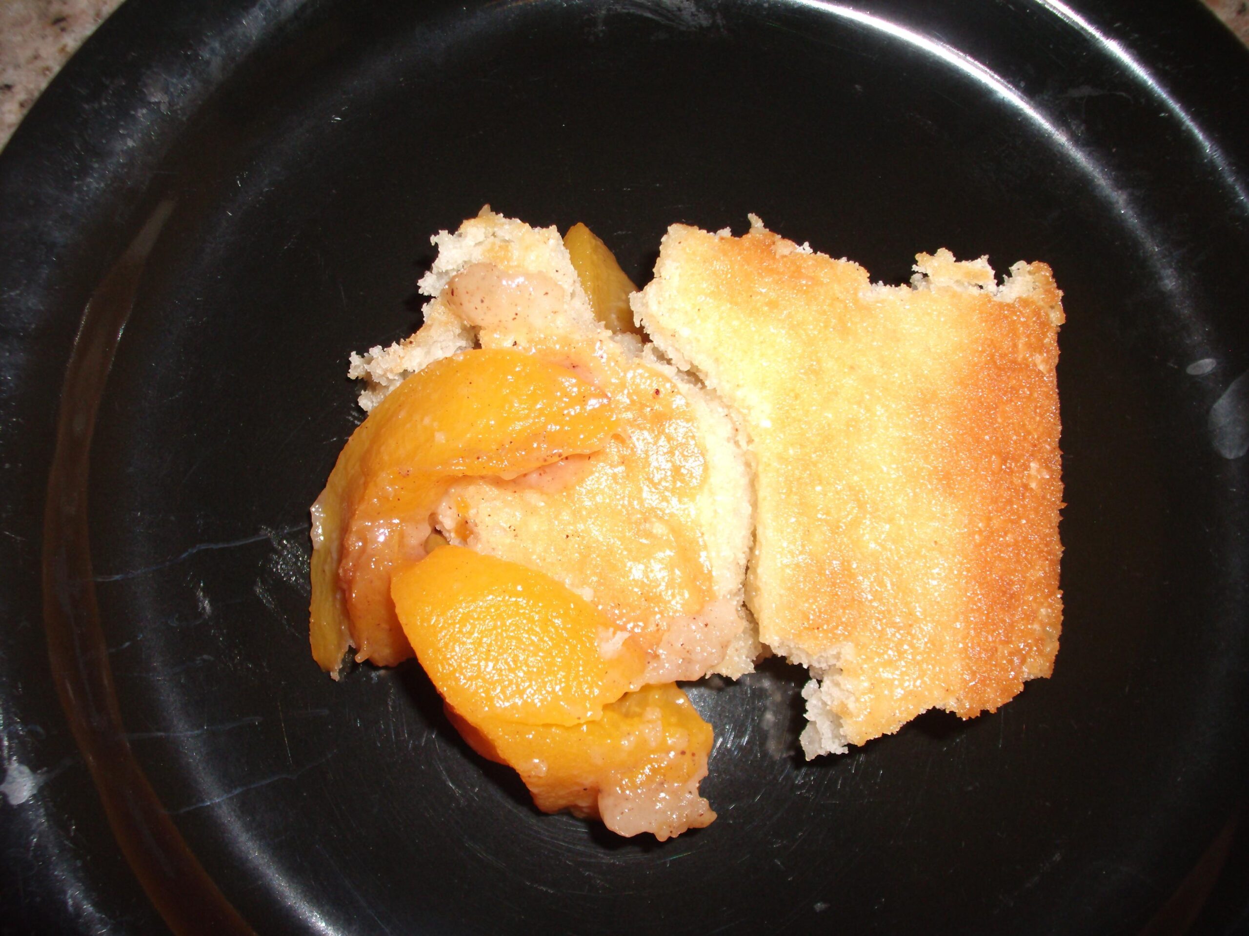  Fresh juicy peaches and warm cinnamon spices make for the perfect cobbler.