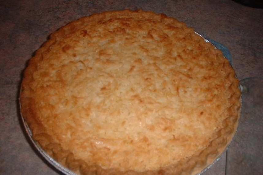  Freshly grated coconut adds a heavenly aroma and flavor to this pie.