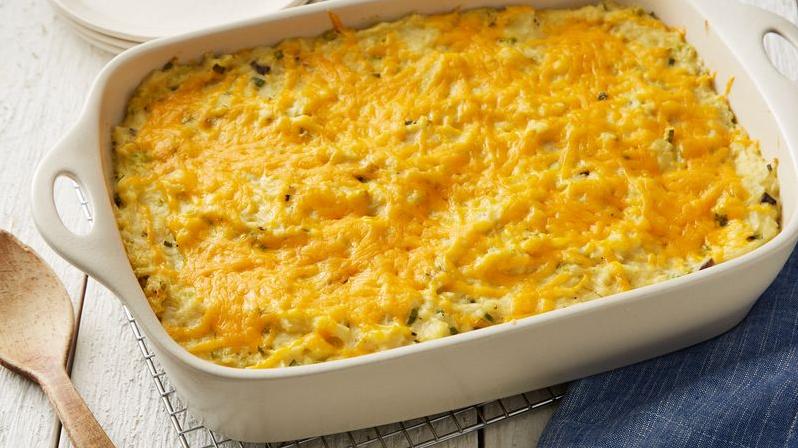  Get ready for a hearty and comforting dish with this Southern-style hash brown potato bake!