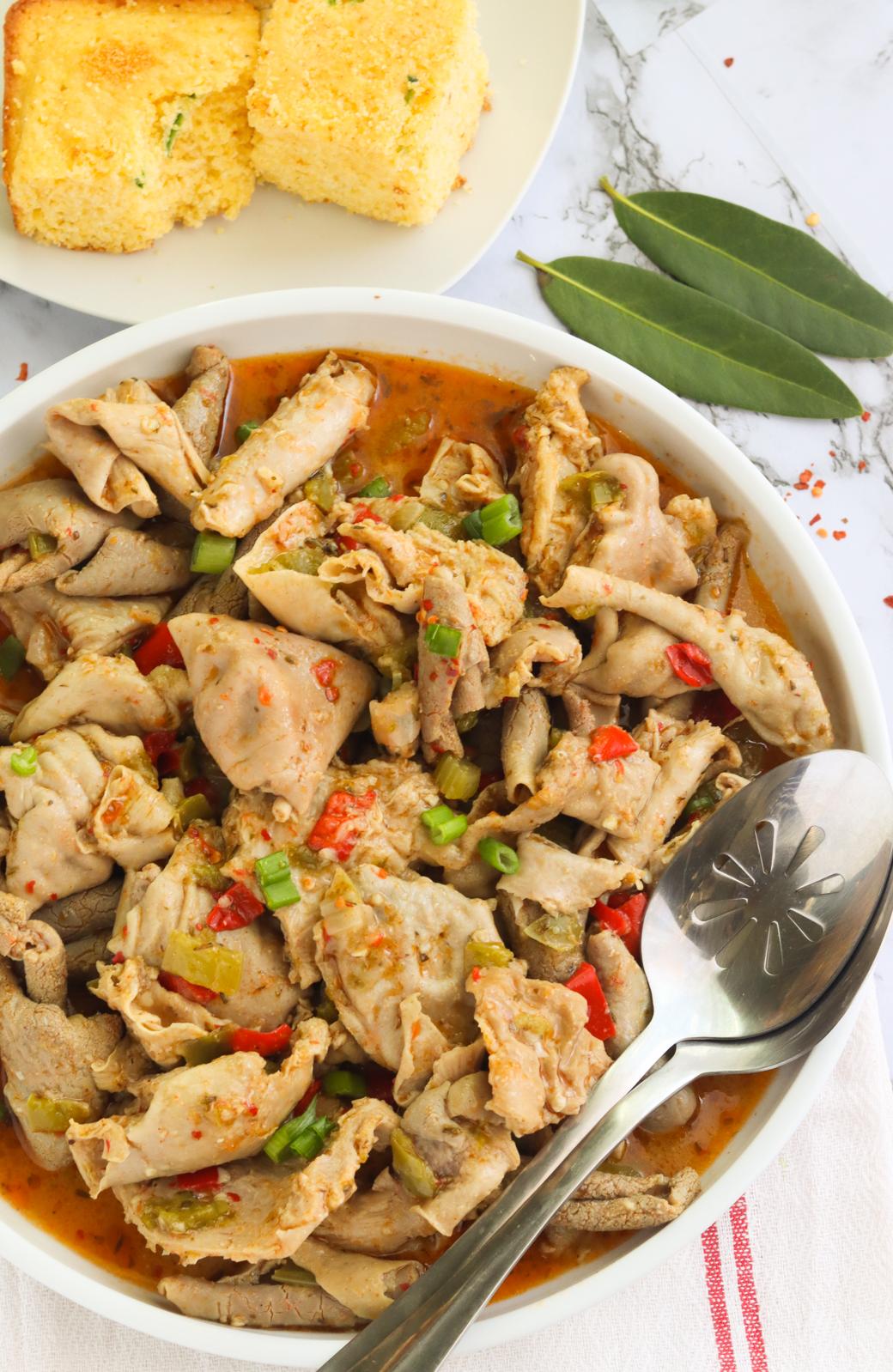  Get ready to take a journey down to the South with these hot and flavorful chitterlings.