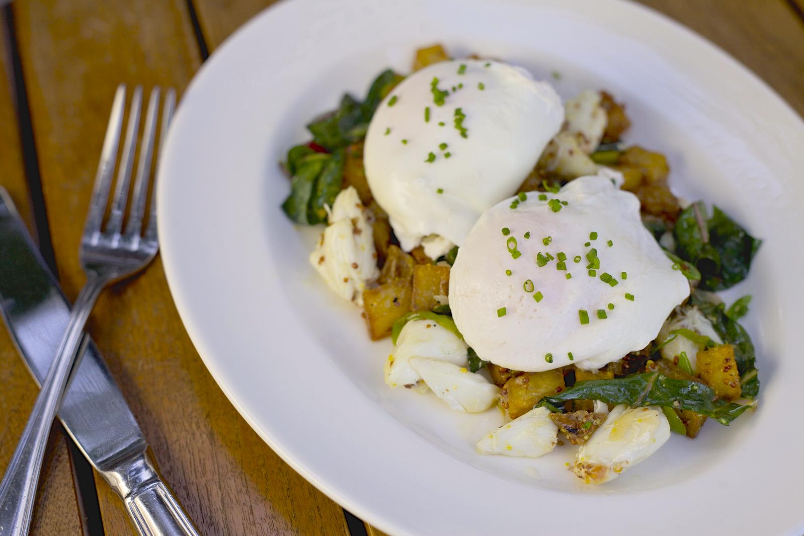  Get your morning started off right with this delicious crab hash.
