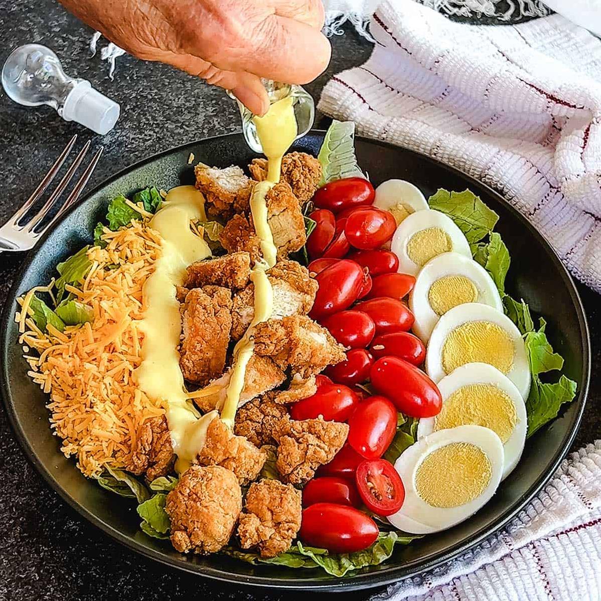  Golden brown and delicious: Southern fried chicken salad