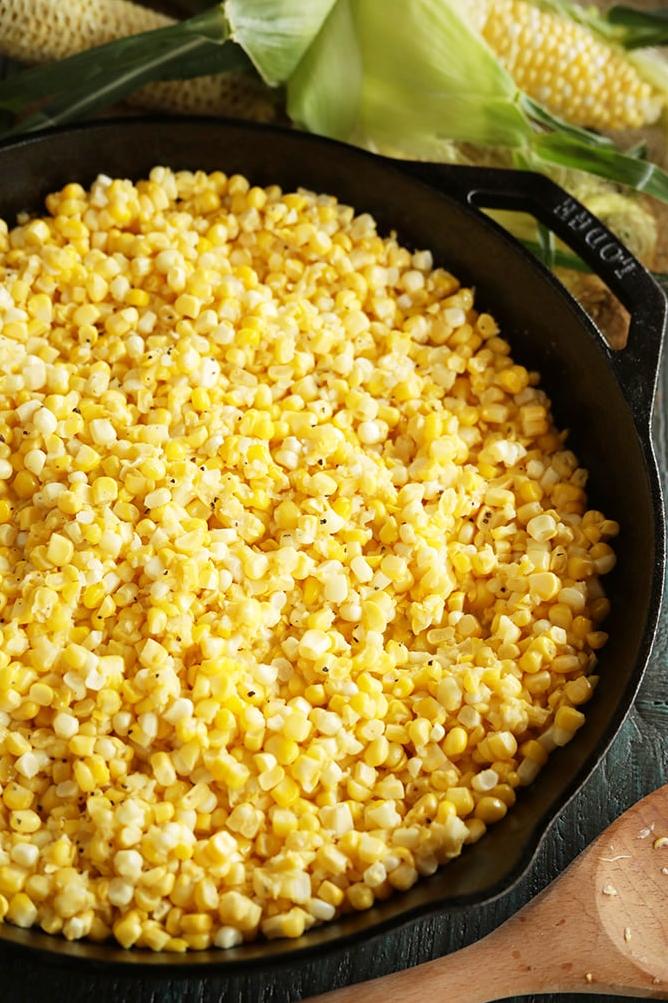  Juicy bites of corn nestled in a crispy, savory crust.