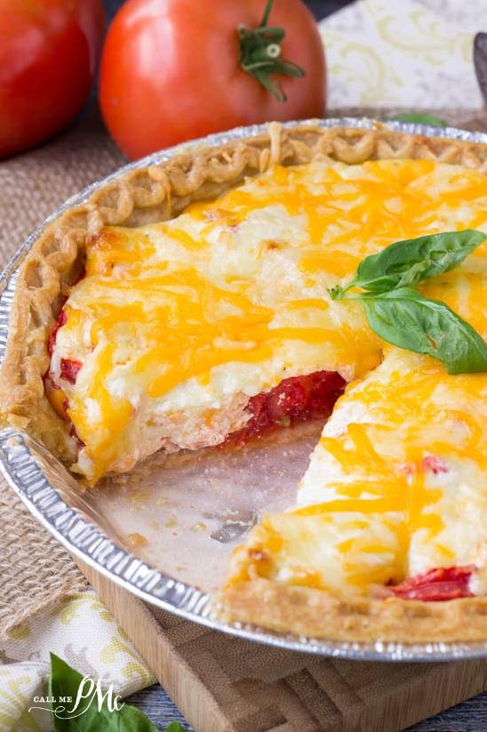  Juicy heirloom tomatoes make this pie extra special.
