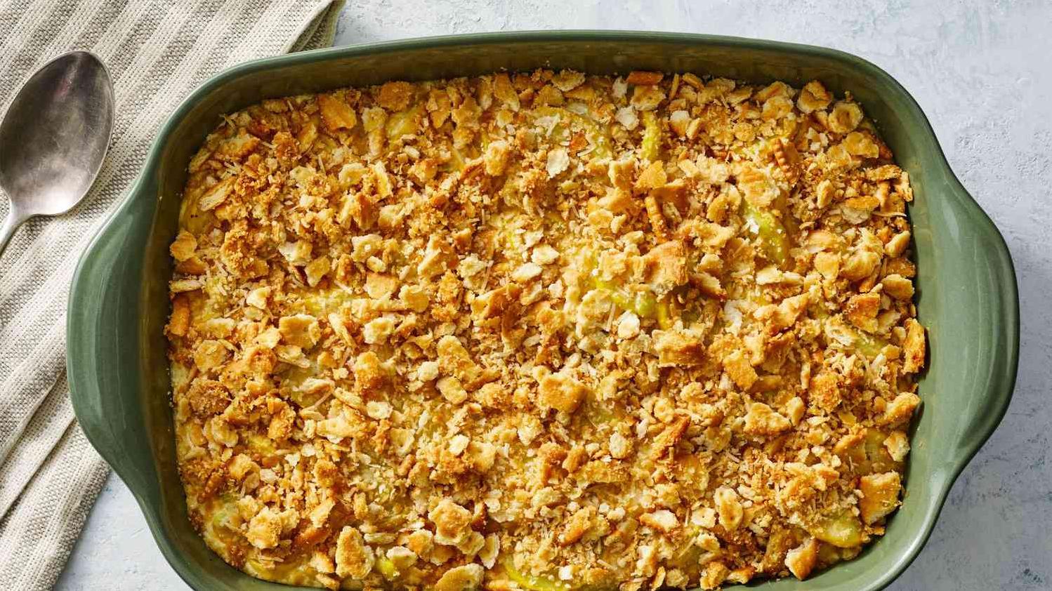  Melt-in-your-mouth cheesy goodness with a crunchy breadcrumb topping.