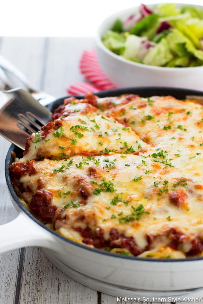  No one can resist a slice of this delicious spaghetti pie.