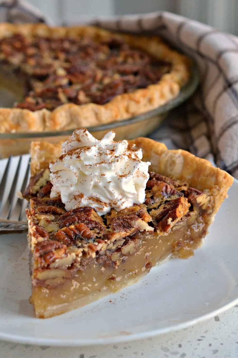  Nothing beats the rich and buttery taste of pecans in this pie.