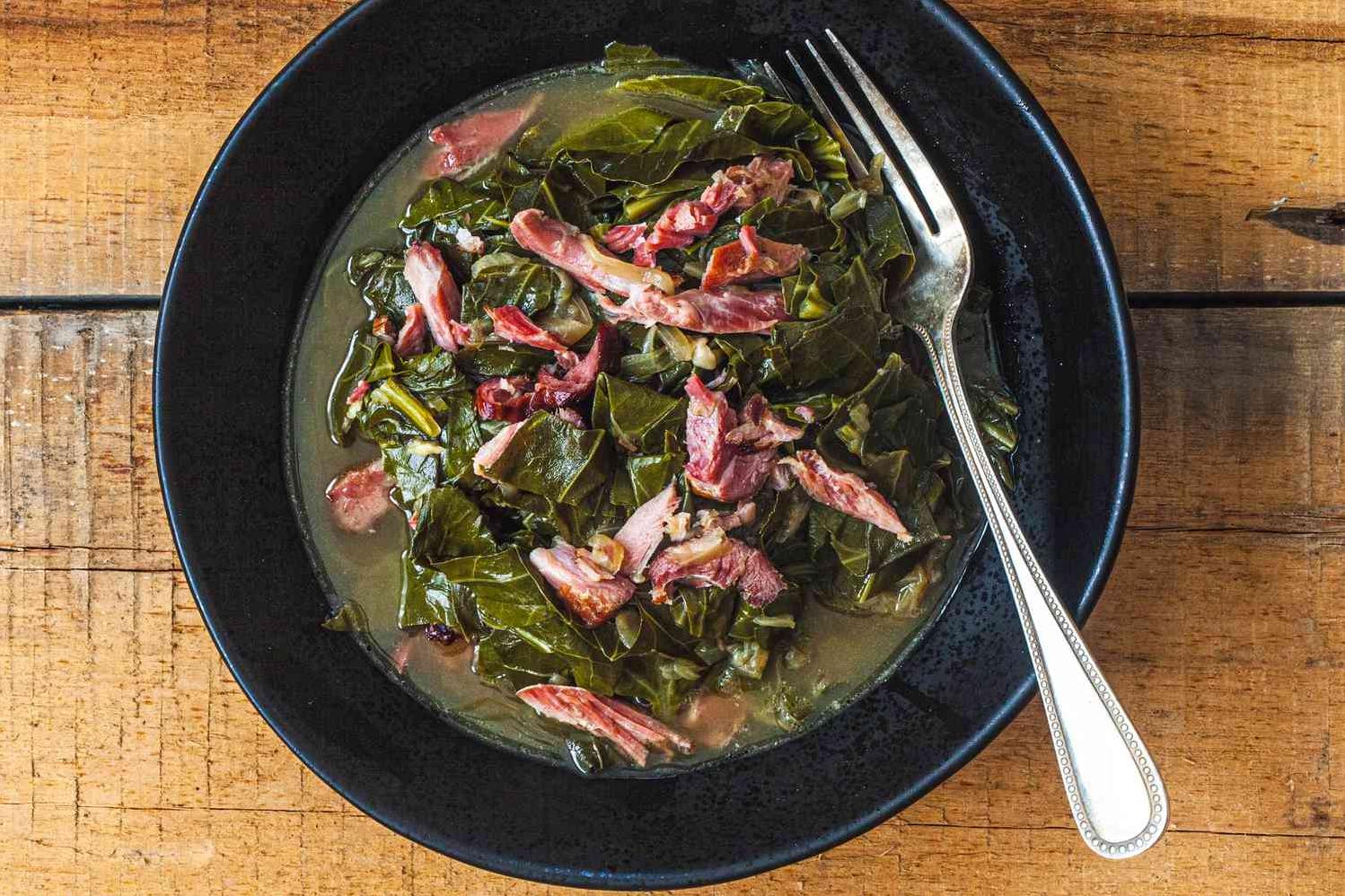  Pair these greens with some cornbread and hot sauce for a true southern experience.