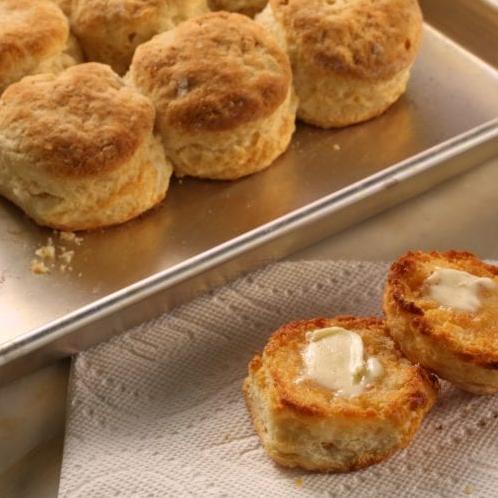  Perfectly layered and flaky, these biscuits are a masterpiece.