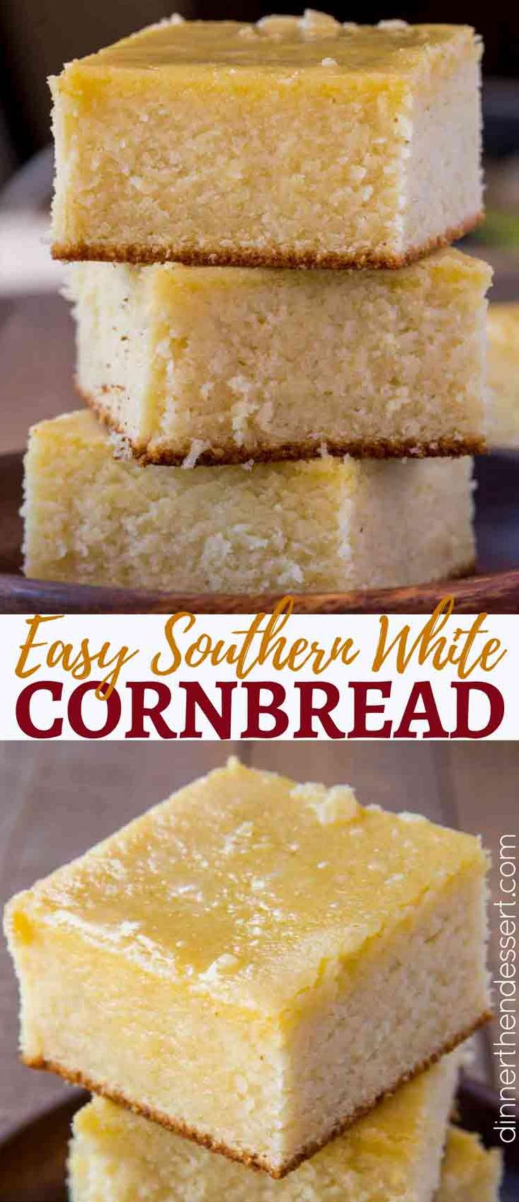  Perfectly seasoned with a hint of sweetness, this Southern White Cornbread is one that will leave your taste buds yearning for more.