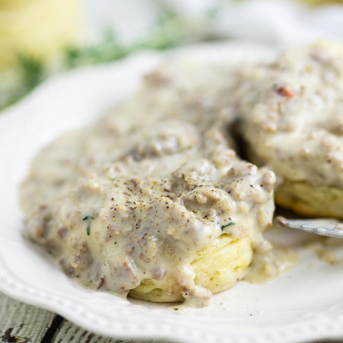  Rich and flavorful, this tasty gravy will make your biscuits taste even better.