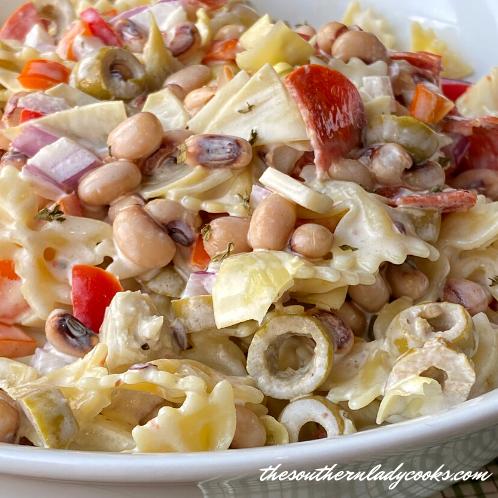 Savor the southern flavors of this black-eyed pea pasta salad.