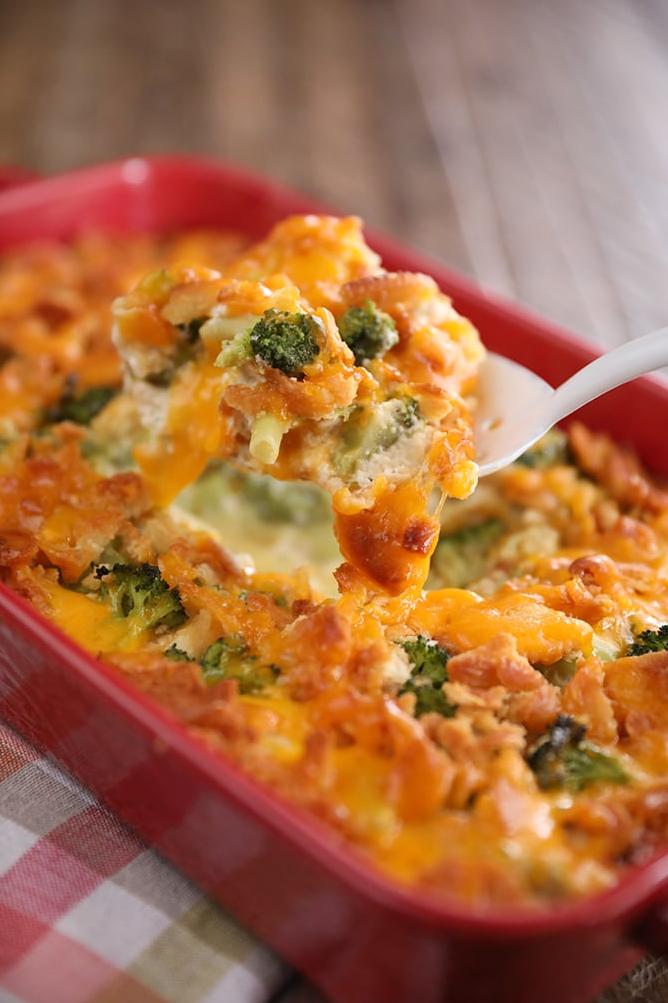  Say goodbye to boring, plain broccoli and hello to this indulgent casserole.