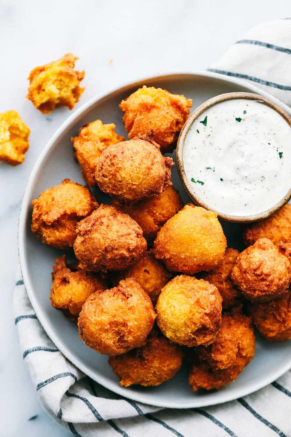  Say hello to your new favorite comfort food: Frank's Southern Hush Puppies.