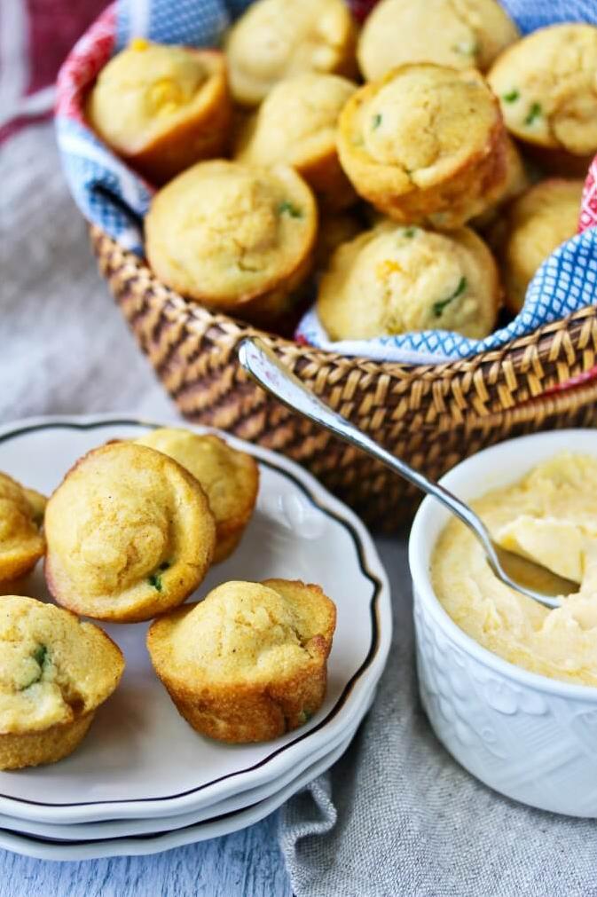  Serve up a basket of warm jalapeno corn bread muffins and watch as they disappear in seconds.