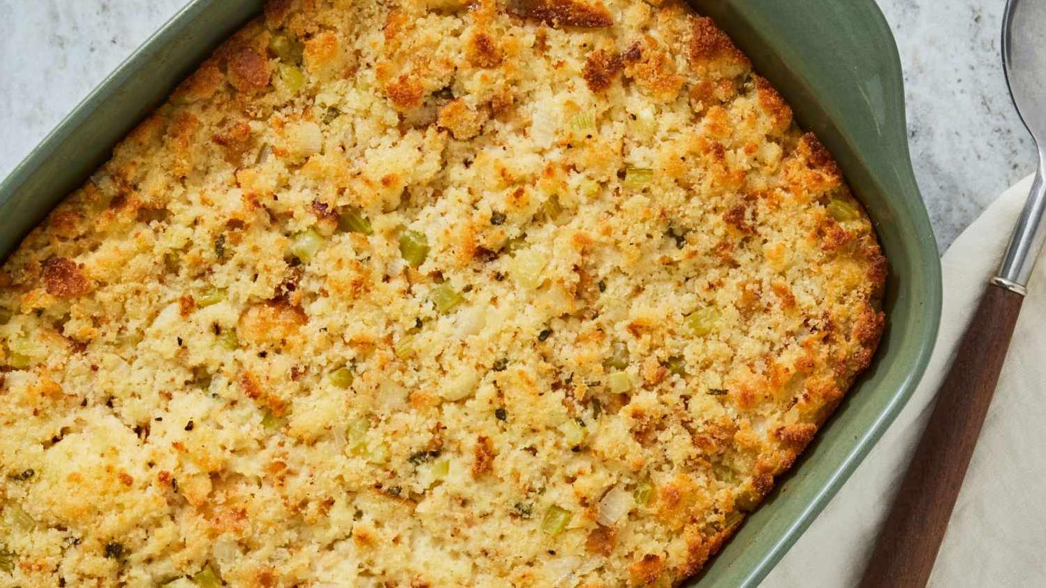 Satisfy Your Cravings with Cornbread Dressing Casserole