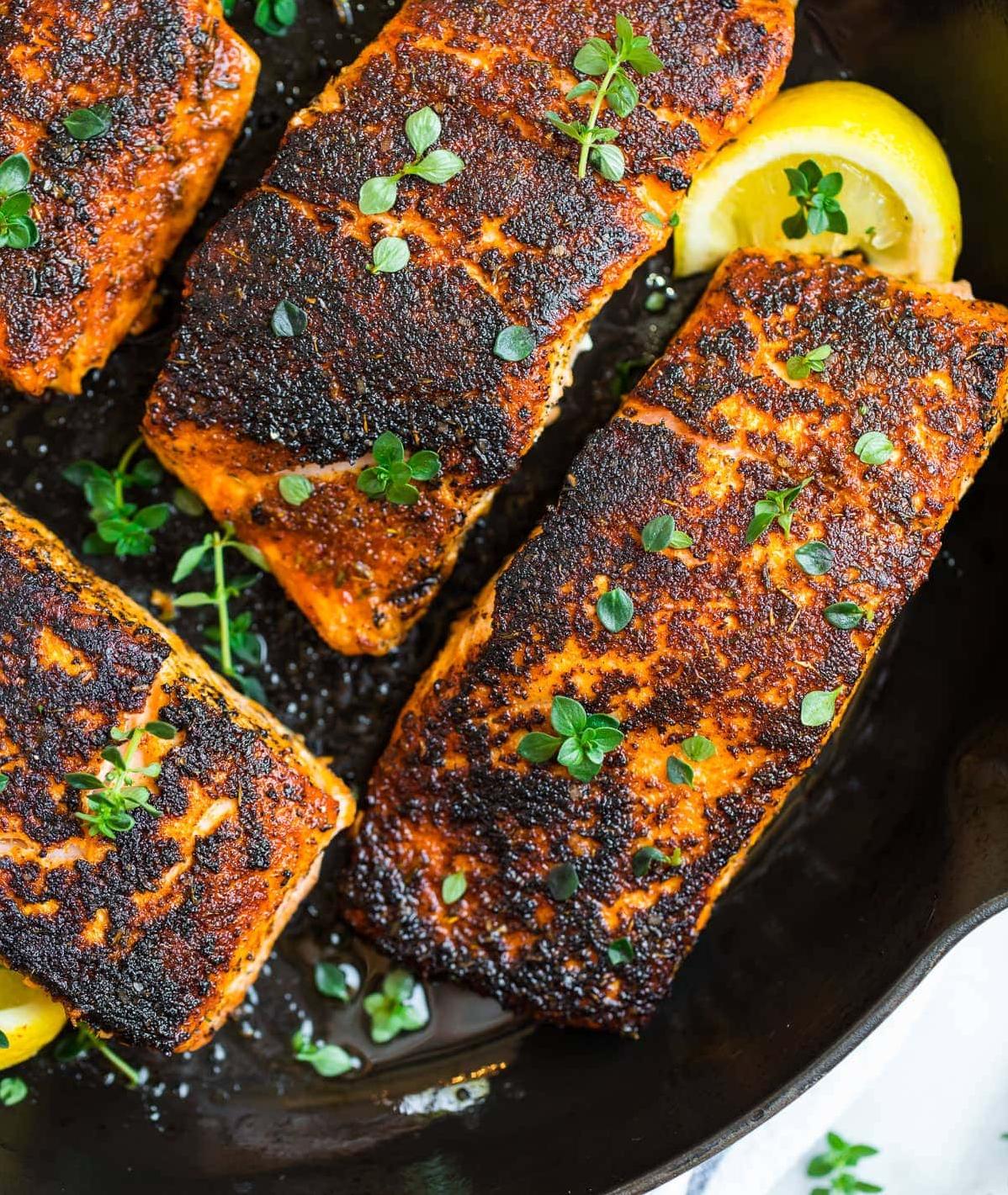 Southern Grilled Blackened Salmon