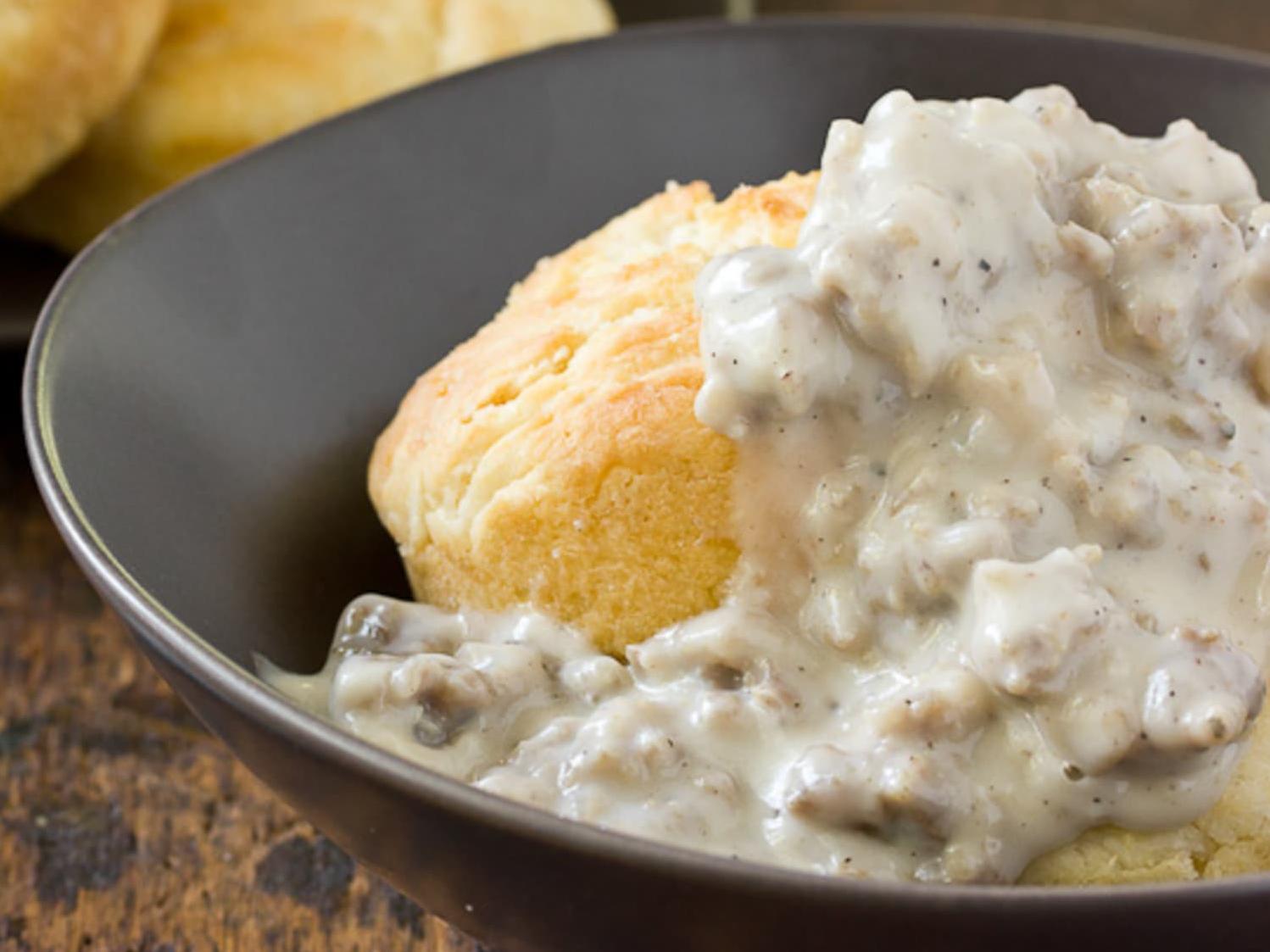 Southern Sausage Gravy and Biscuits