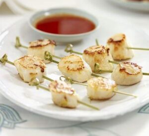 Southern Scallops With Sweet Tea Chili Sauce