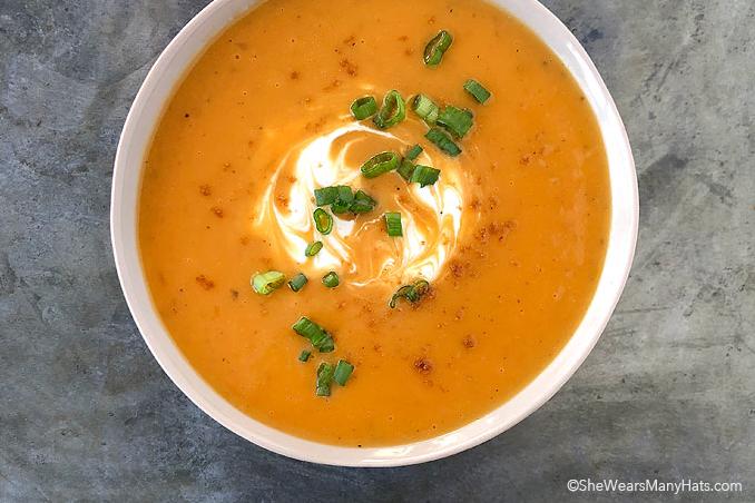 Creamy Sweet Potato Soup with a hint of Spice