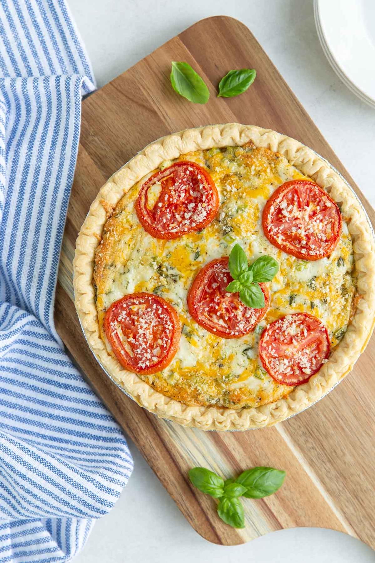 Mouth-Watering Tomato Vegetable Pie Recipe