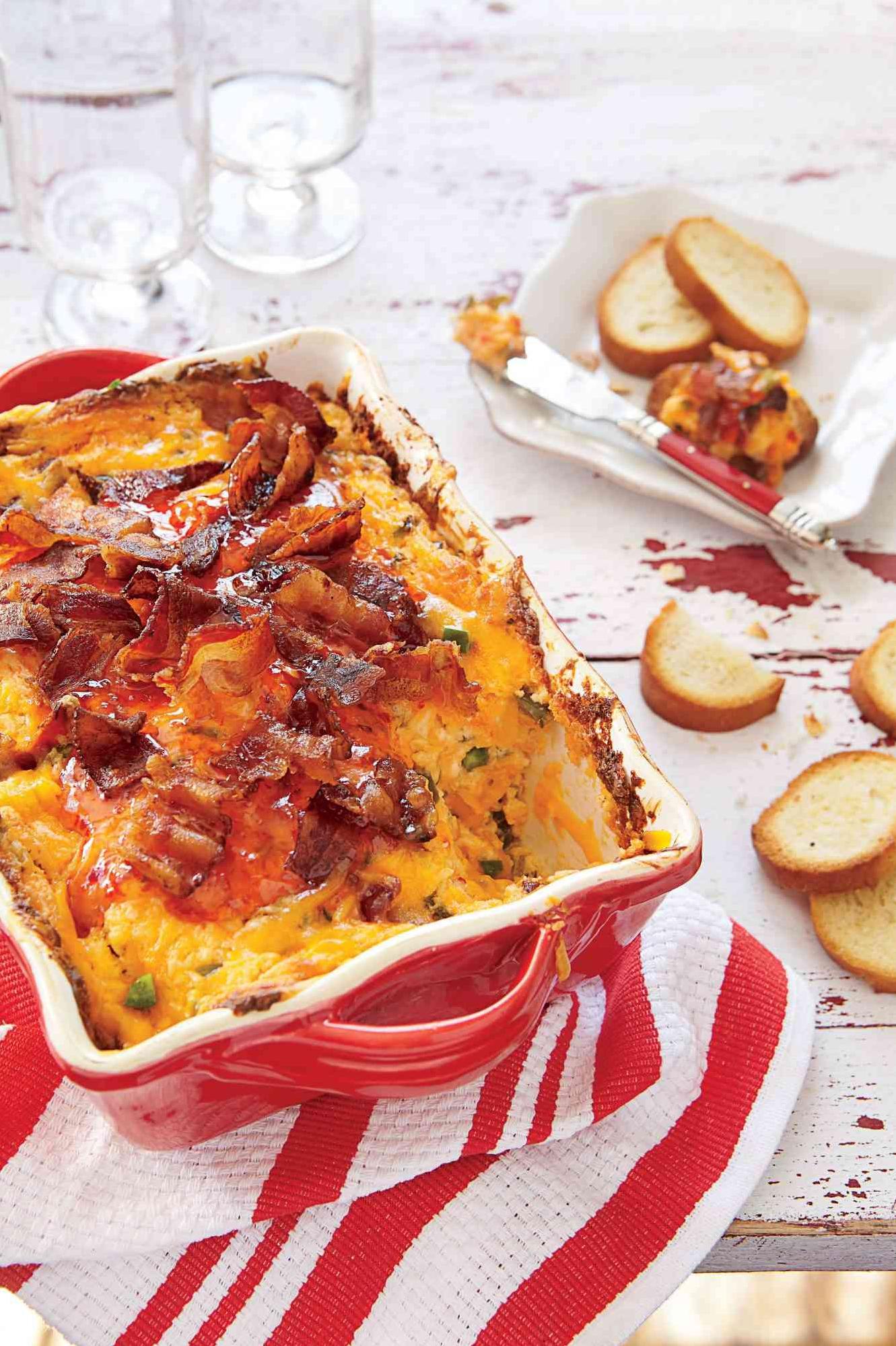  Take game-day snacking to the next level with our bacon-cheese dip.