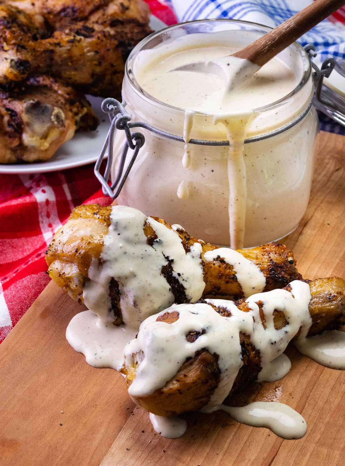  Tangy and bright, white BBQ sauce adds a zesty kick to any dish.