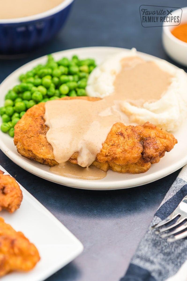  The secret to perfect gravy: drippings from the fried chicken.