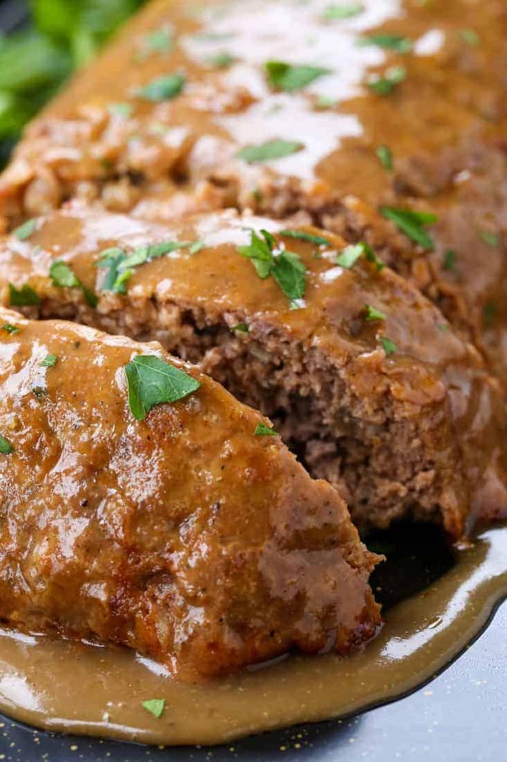 The ultimate comfort food: Southern glazed meatloaf with rosemary gravy.