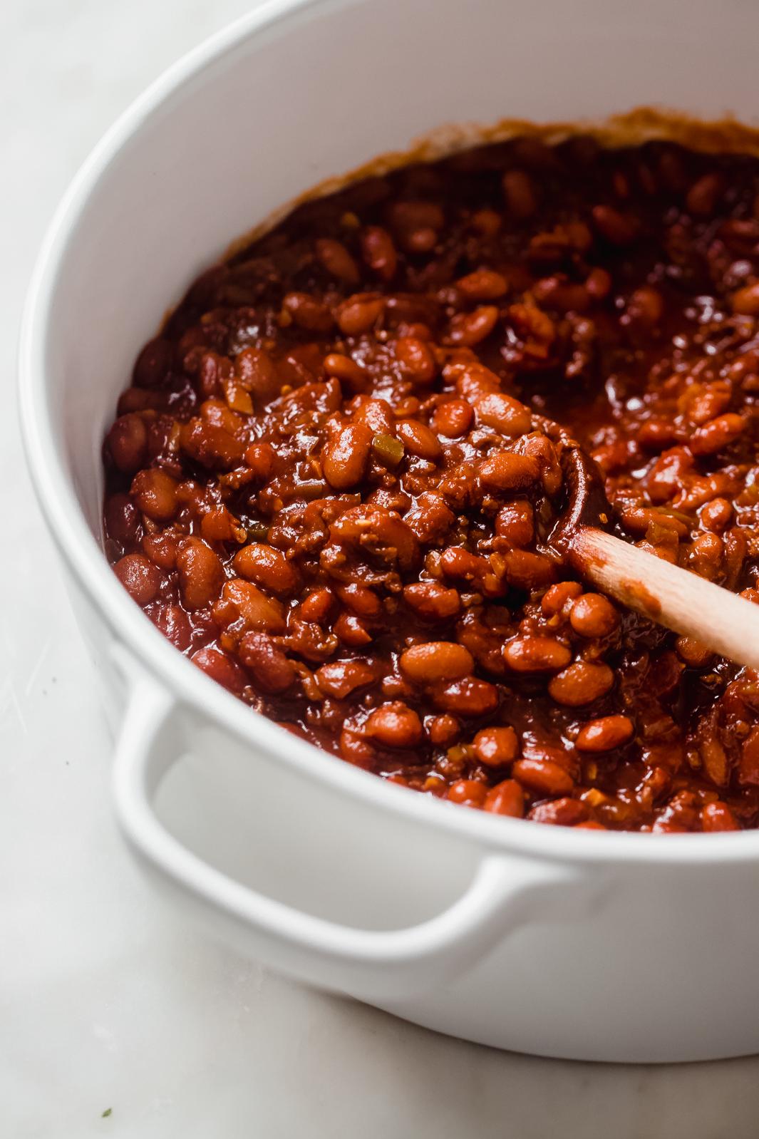  These baked beans strike the perfect balance between sweet and tangy.