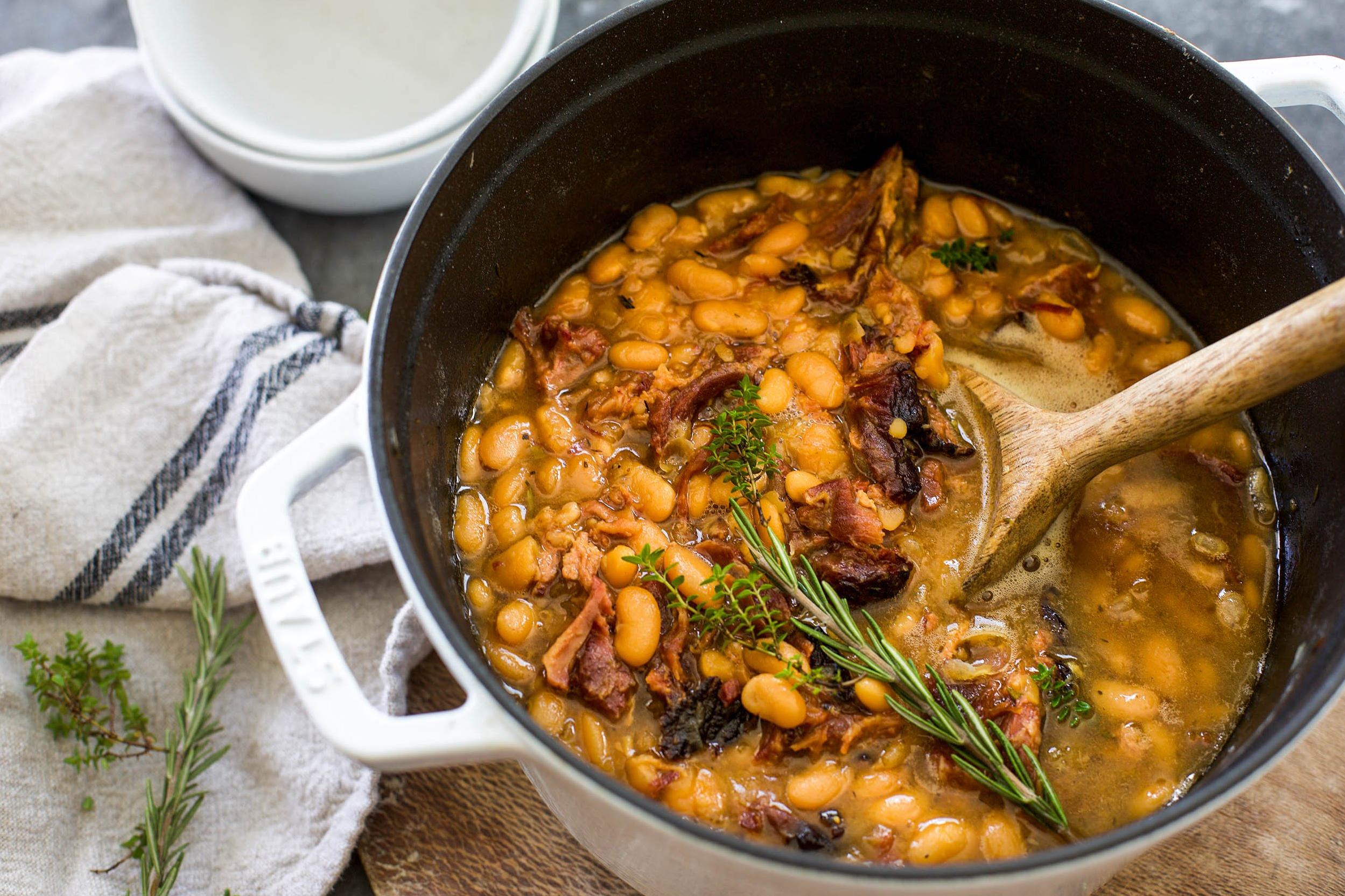  These creamy white beans will make you feel like you're sitting on a porch swing in the south.