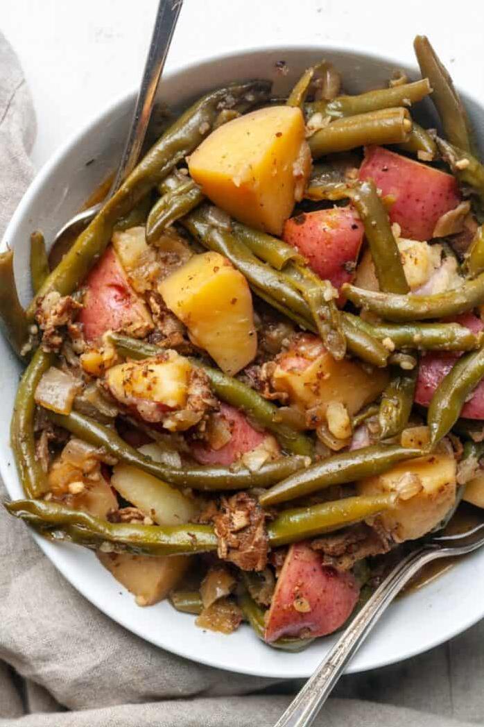  These green beans and potatoes are a perfect side dish for any meal.
