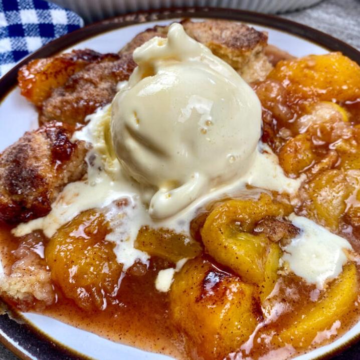  Who can resist a warm slice of Southern Peach Cobbler?